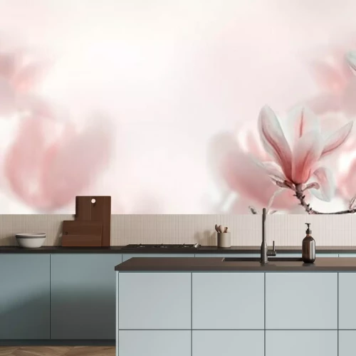 Fotobehang Close-up van een bloeiende magnoliaboom