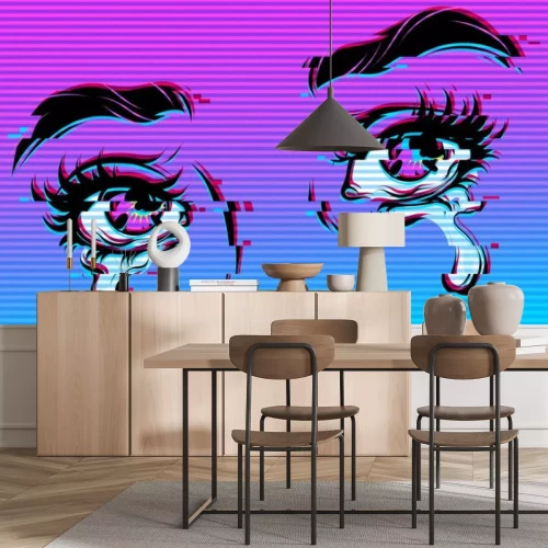 Sticker Cartoon versie van huilende vrouw