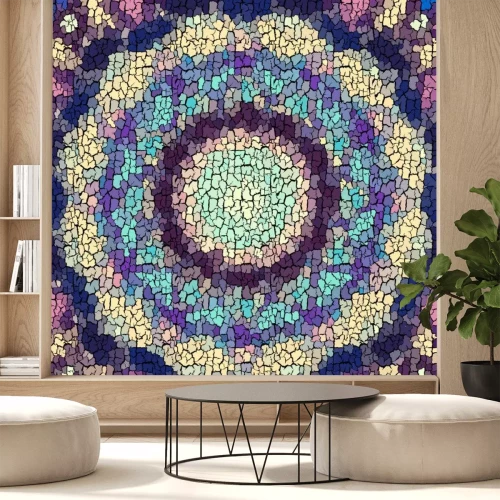 Sticker Een abstracte illustratie die lijkt op gebarsten verf