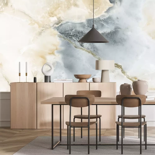 Fotobehang Prachtig marmer in warme tinten