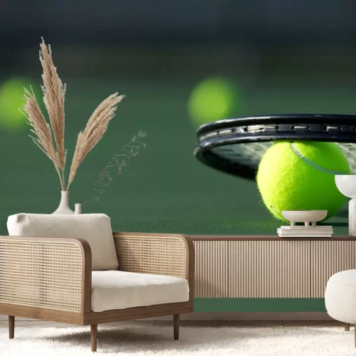 Sticker Tennisbal en racket