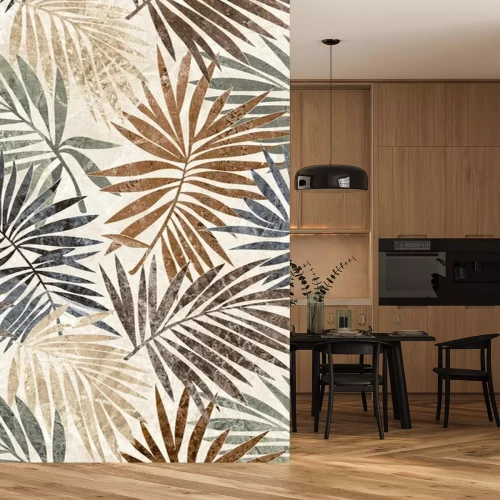 Sticker Palmbladeren in elegant goud