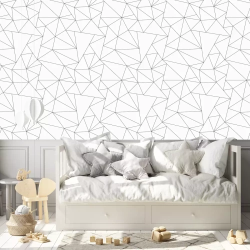 Behang Monochrome triangle seamless pattern