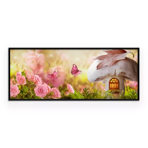 Poster Fantasie sprookjeshuis in het bos