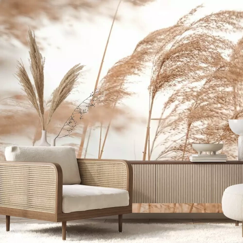 Fotobehang Gras in de wind