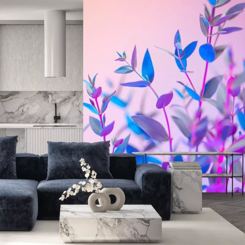 Sticker Takjes met bladere in neon kleuren