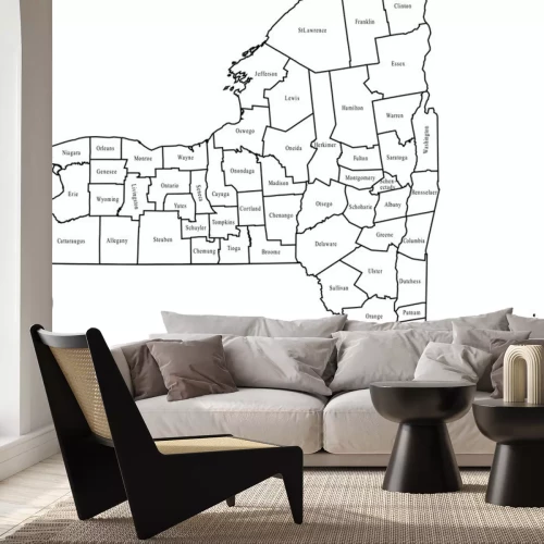 Sticker map of New York