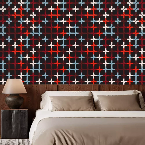 Behang Warm Colored Circular Pattern Design