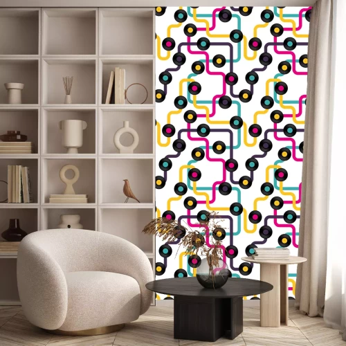 Behang Vinylplaat naadloze achtergrond patroon. Vector illustratie.