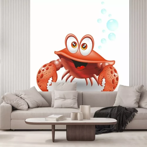 Sticker Granchio Cartoon-Cartoon van de Krab-Vector