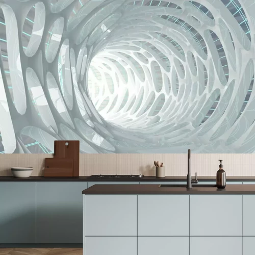 Fotobehang Abstracte tunnel met gaten