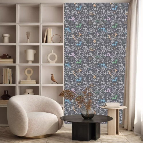 Behang Colorful seamless pattern for football for the boys' textiles. Grunge background for the design of sports flyers, banners. Print for children's t-shirts.