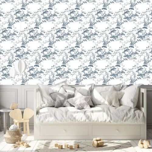 Behang Traditionele Japanse planten in oosterse stijl