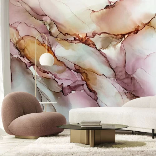 Fotobehang Donkere pastelachtergrond zoals marmer