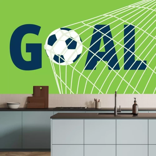 Sticker Gol inscriptie op een groene achtergrond