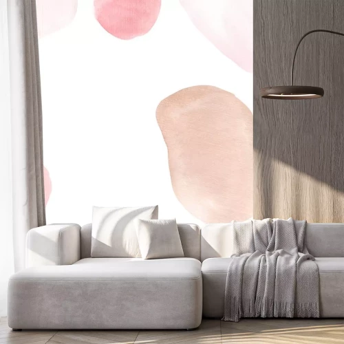 Sticker Watercolor set of abstract aesthetic warm forms