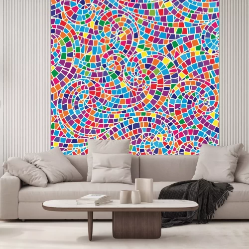 Sticker mosaic seamless background