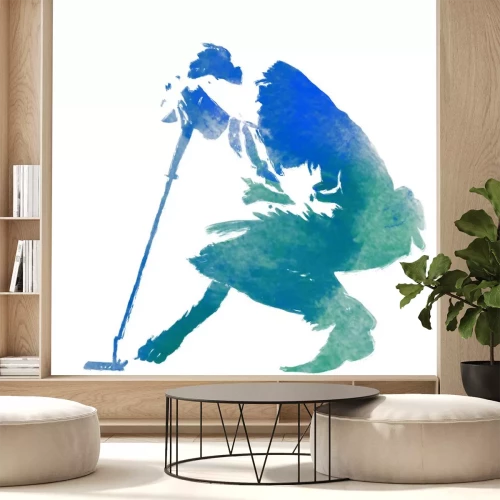 Sticker ゴルファー　筆タッチ　シルエット　ゴルフ