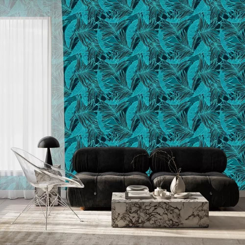 Behang Abstracte tropische bladeren