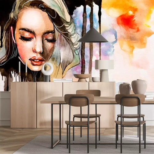 Sticker Woman in watercolor