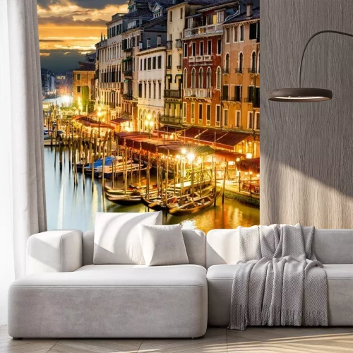 Fotobehang Nachtzicht op Venetië