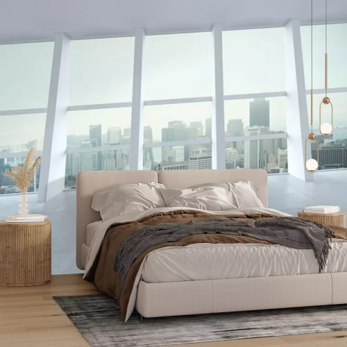 Fotobehang Een raam in de stad