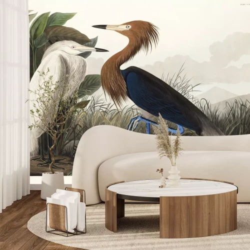 Fotobehang Purperreiger