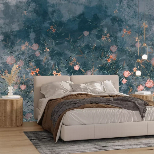 Fotobehang Bloementuin