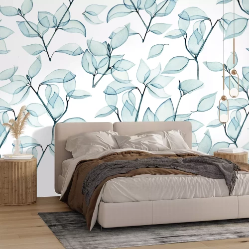 Fotobehang Patroon eucalyptusblad