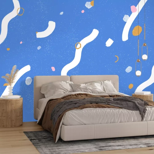 Fotobehang Blauwe abstractie