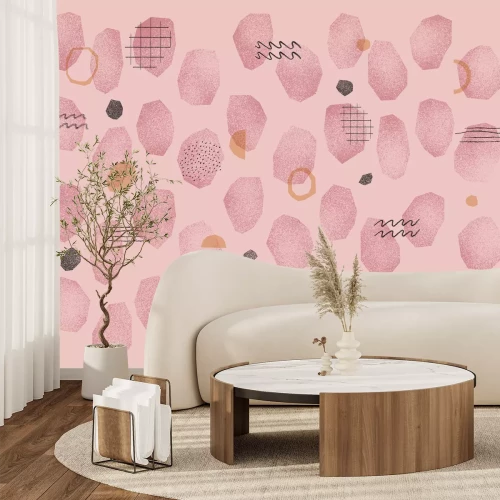 Fotobehang Roze abstractie