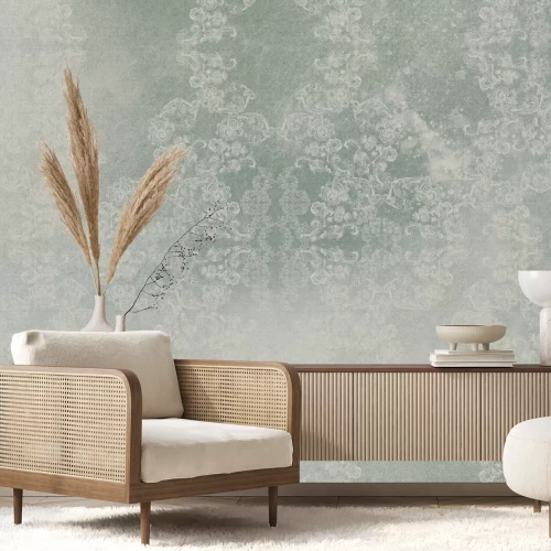 Fotobehang Groen kant