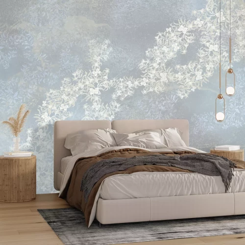 Fotobehang Kant met motief van bladeren