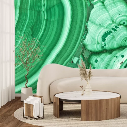 Fotobehang Macro mineraal groen