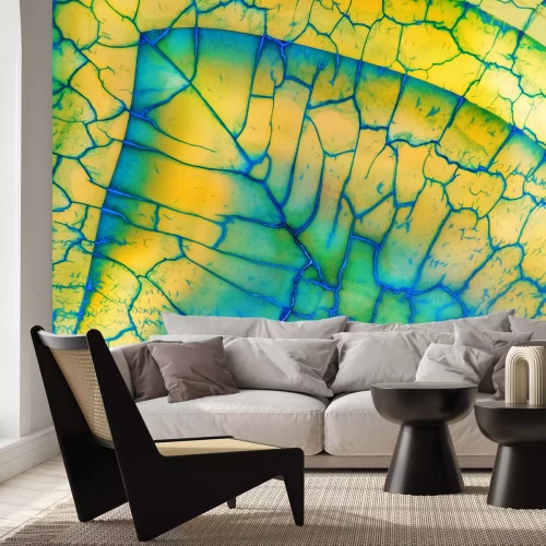 Fotobehang Blauw-geel agaat