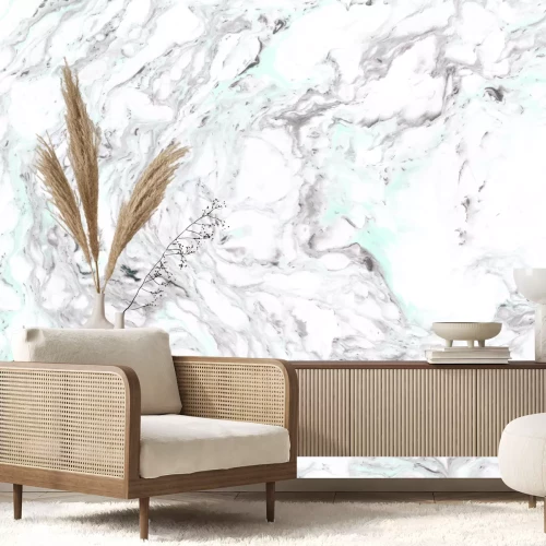 Fotobehang Klassieke marmer met blauw