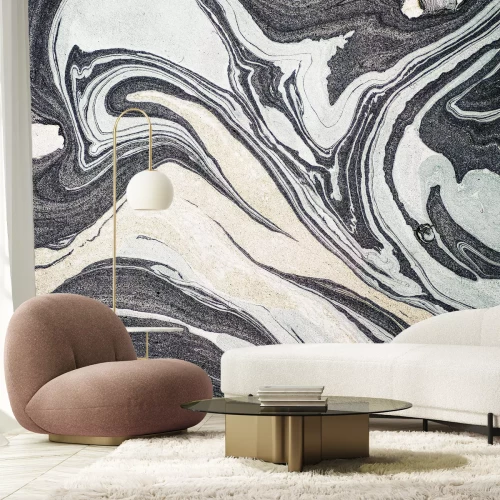 Fotobehang Marmer metaalkleur