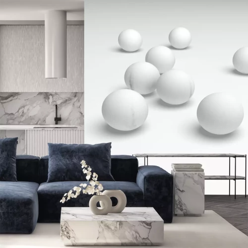 Sticker Witte ballen op tafel