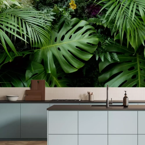 Fotobehang Groene monstera planten