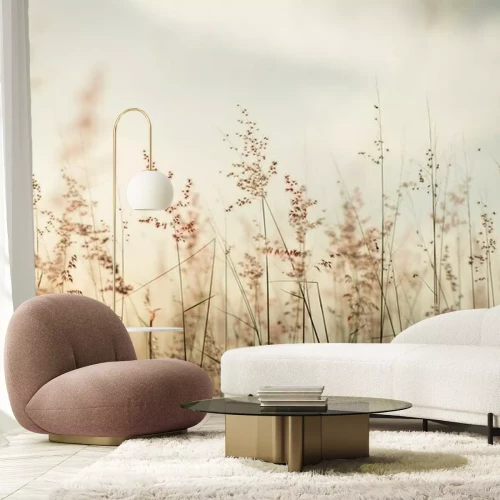 Fotobehang Gras in vintage stijl