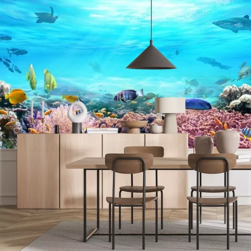 Fotobehang Koraalrif en waterdieren