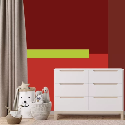 Fotobehang Rechthoeken in rode tinten