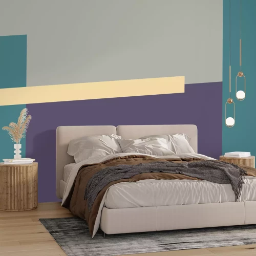 Fotobehang Rechthoeken in overheersend violette tinten