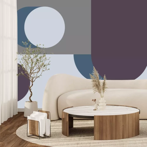 Fotobehang Vierkleurencompositie