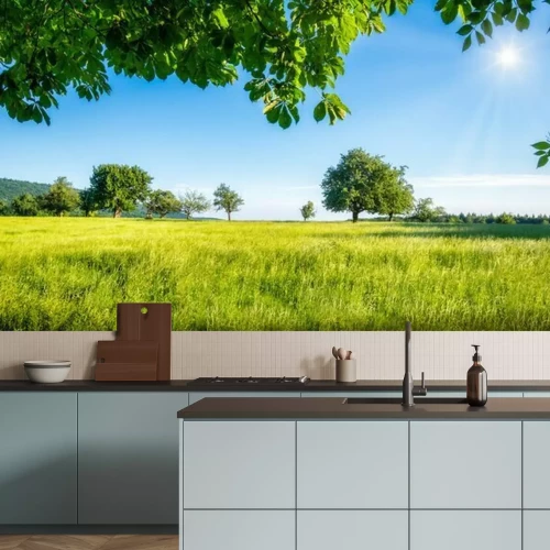 Fotobehang Groene weide