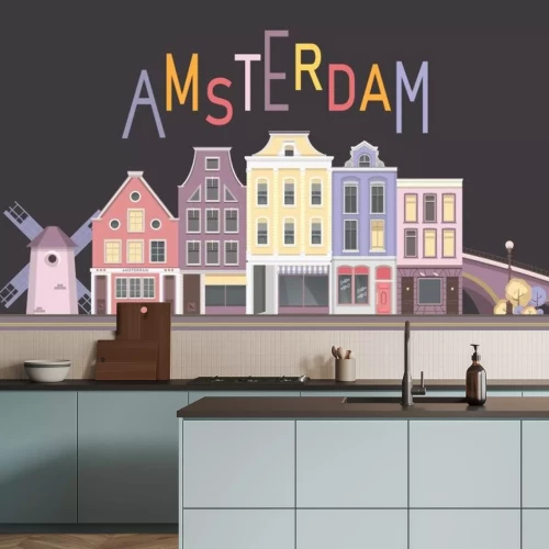 Sticker vector city amsterdam