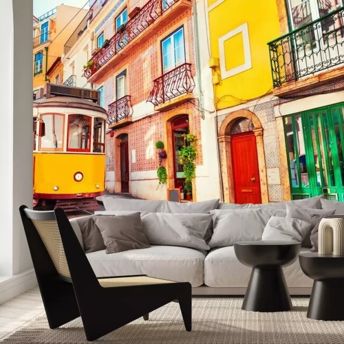 Fotobehang Tram van Lissabon