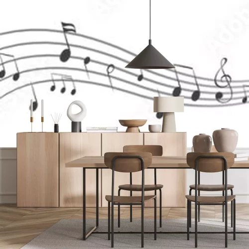 Sticker Music notes background, musical notes – stock vector