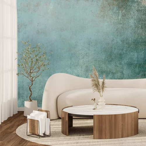 Fotobehang Retro blauwe betonnen achtergrond