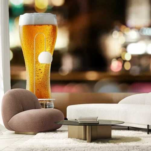 Fotobehang Glas met gekoeld bier